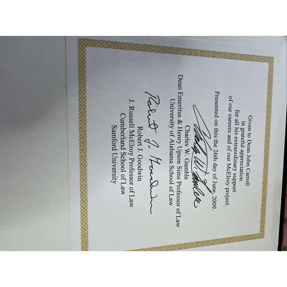 McElroy's‎ Alabama Evidence 2 Volume Set Sixth Ed. Presented to Dean John Caroll